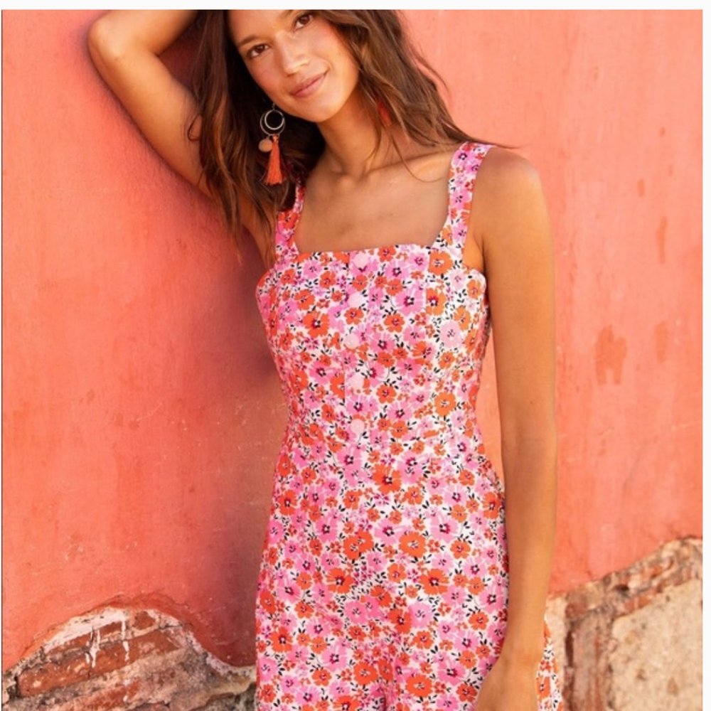 Yumi Kim 'Walk This Way' Retro Style Wide Leg Floral Jumpsuit - Picture 15 of 16